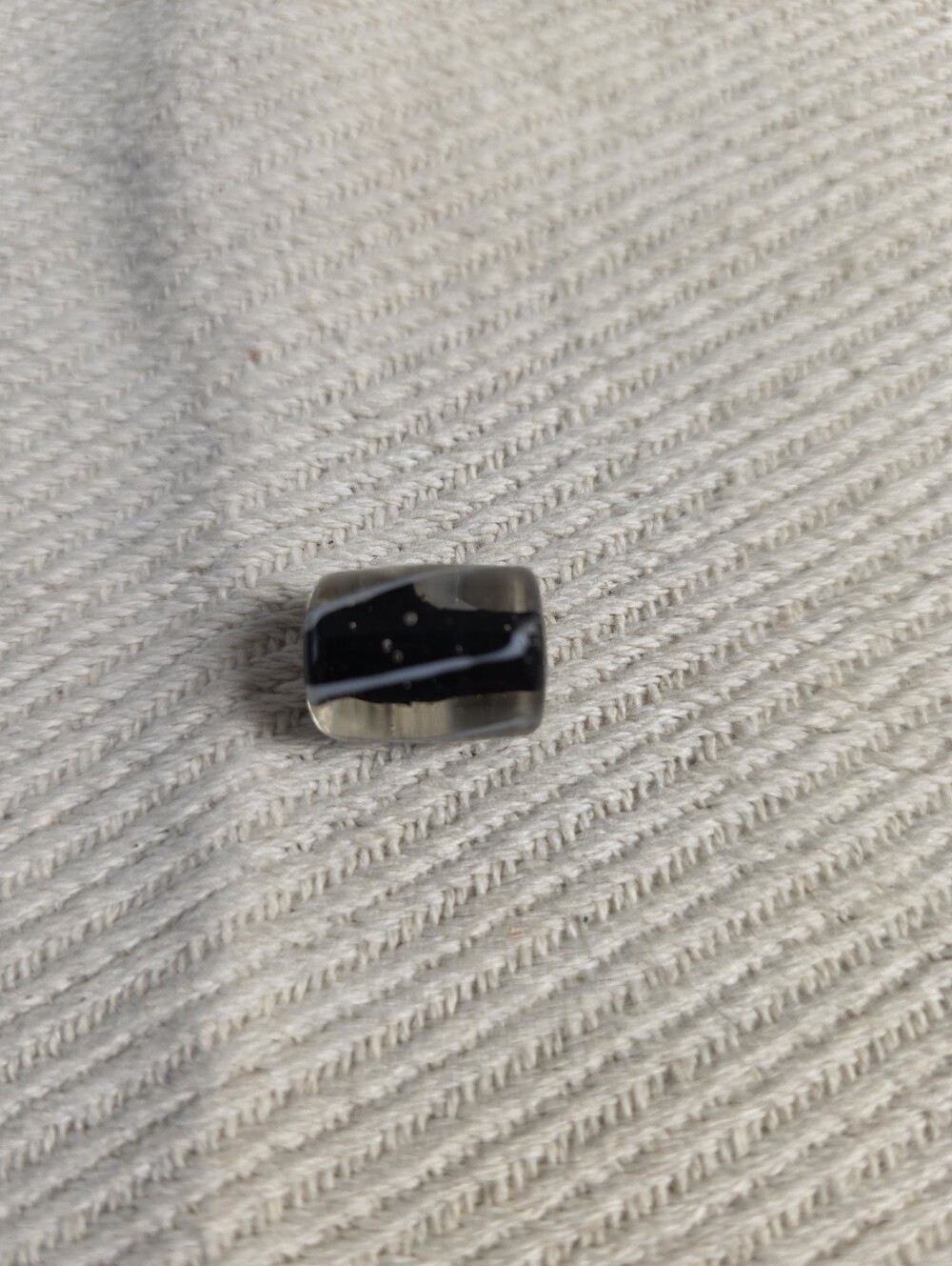 Clear/Black Glass Beads